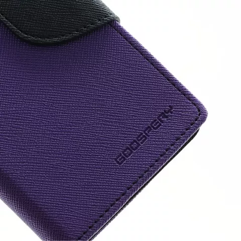 Violet Mercury Goospery portefeuille biblioth&egrave;que compatible avec iPhone 5 5s SE 2016 &eacute;tui en cuir d&#039;origine - portefeuille