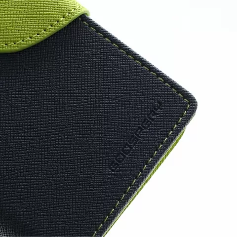 &Eacute;tui de biblioth&egrave;que portefeuille d&#039;origine Mercury Goospery compatible avec iPhone 5 5s SE 2016 portefeuille bleu fonc&eacute; vert