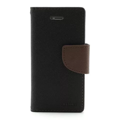&Eacute;tui portefeuille Original Mercury Goospery Bookcase case iPhone 5 5s SE 2016 Black Brown wallet