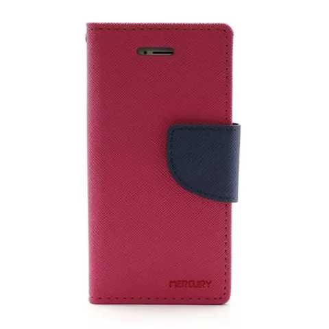 &Eacute;tui portefeuille rose Mercury Goospery Bookcase compatible avec iPhone 5 5s SE 2016 Cuir d&#039;origine - portefeuille