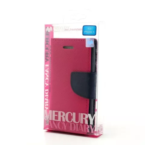 &Eacute;tui portefeuille rose Mercury Goospery &eacute;tui biblioth&egrave;que iPhone 5 5s SE 2016 portefeuille
