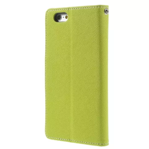 &Eacute;tui portefeuille d&#039;origine Mercury Goospery vert &eacute;tui pour iPhone 6 6s en cuir - portefeuille