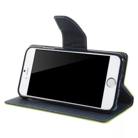 Housse de biblioth&egrave;que portefeuille vert Mercury Goospery d&#039;origine adapt&eacute;e au portefeuille en cuir iPhone 6 6s