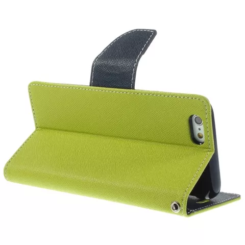 Housse de biblioth&egrave;que portefeuille vert Mercury Goospery d&#039;origine adapt&eacute;e au portefeuille en cuir iPhone 6 6s