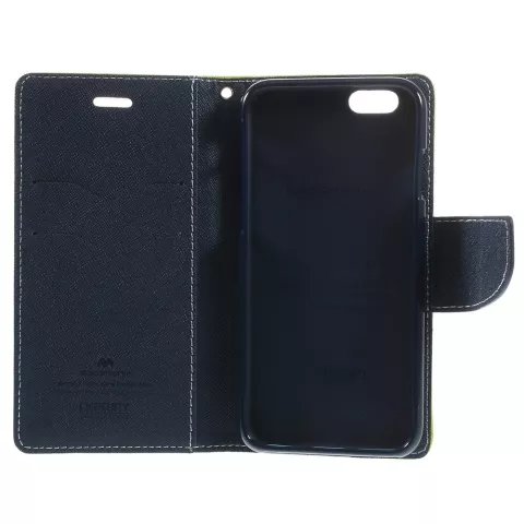Housse de biblioth&egrave;que portefeuille vert Mercury Goospery d&#039;origine adapt&eacute;e au portefeuille en cuir iPhone 6 6s