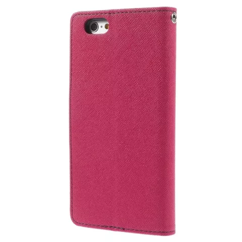 &Eacute;tui portefeuille rose Mercury Goospery Bookcase compatible avec iPhone 6 6s Cuir d&#039;origine - portefeuille