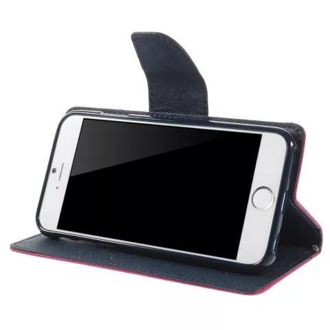 &Eacute;tui portefeuille rose Mercury Goospery Bookcase compatible avec iPhone 6 6s Cuir d&#039;origine - portefeuille