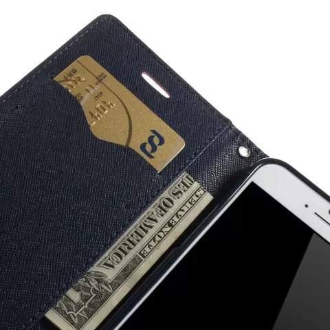 &Eacute;tui portefeuille rose Mercury Goospery Bookcase compatible avec iPhone 6 6s Cuir d&#039;origine - portefeuille