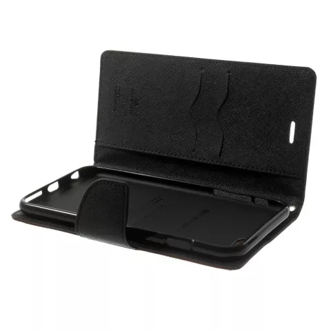 Mercury Goospery Bookcase case iPhone 6 Plus 6s Plus Wallet case Marron portefeuille noir
