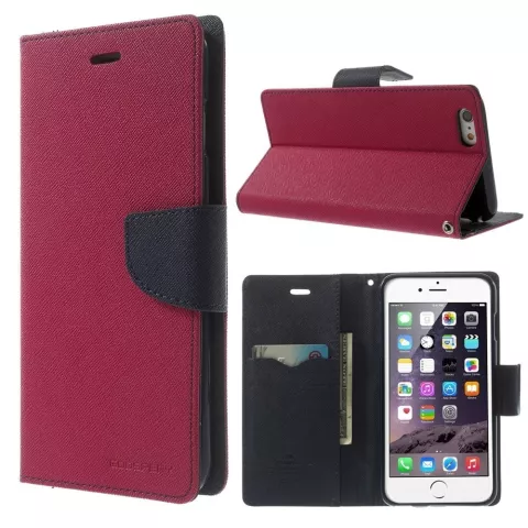 Etui Portefeuille Rose Mercury Goospery Bookcase Etui Portefeuille iPhone 6 Plus 6s Plus