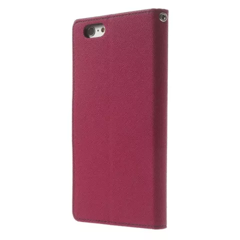 &Eacute;tui portefeuille rose Mercury Goospery Bookcase compatible avec iPhone 6 Plus 6s Plus &eacute;tui portefeuille