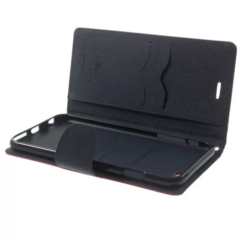 &Eacute;tui portefeuille rose Mercury Goospery Bookcase compatible avec iPhone 6 Plus 6s Plus &eacute;tui portefeuille