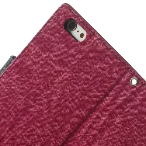 &Eacute;tui portefeuille rose Mercury Goospery Bookcase compatible avec iPhone 6 Plus 6s Plus &eacute;tui portefeuille