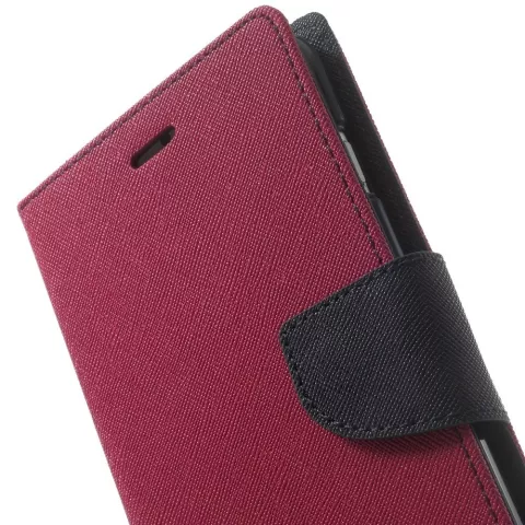 &Eacute;tui portefeuille rose Mercury Goospery Bookcase compatible avec iPhone 6 Plus 6s Plus &eacute;tui portefeuille