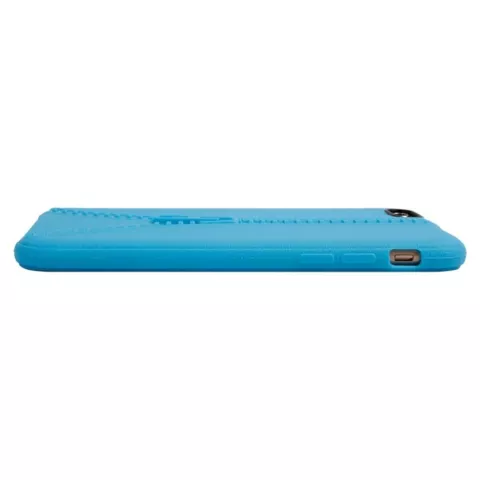 &Eacute;tui robuste avec fermeture &eacute;clair imitation compatible avec iPhone 6 6s &Eacute;tui en silicone bleu