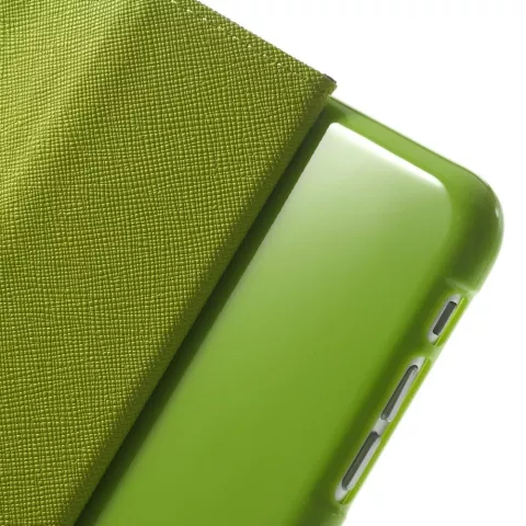 Biblioth&egrave;que portefeuille bleue Mercury Goospery compatible avec iPhone 6 Plus 6s Plus &Eacute;tui portefeuille en cuir bleu fonc&eacute;