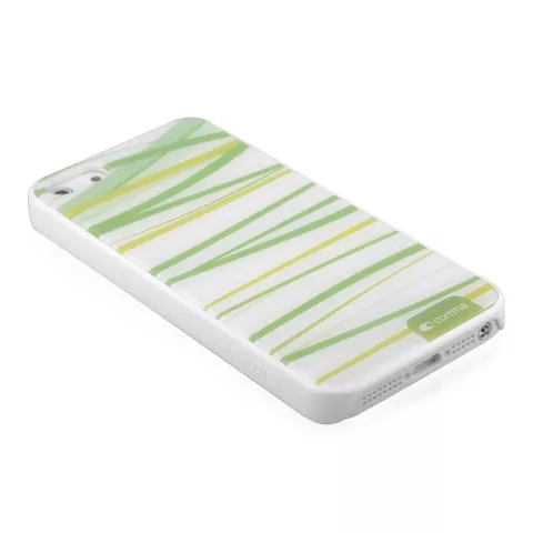 Coque Comma vert blanc compatible avec iPhone 5/5s et SE 2016 coque rigide design herbe