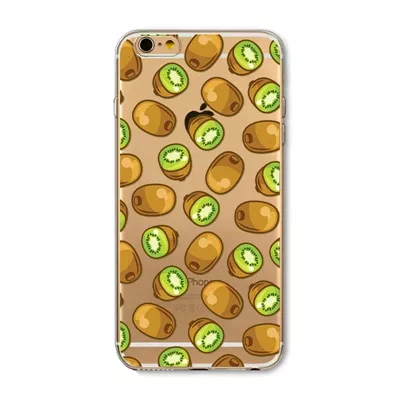 Coque Kiwi transparente iPhone 6 6s TPU silicone housse fruit Kiwis vert transparent