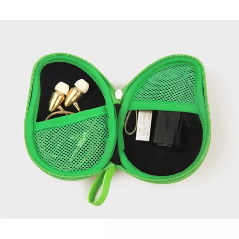 Bo&icirc;te de rangement pour &eacute;couteurs Forme mangue Bo&icirc;te de protection pour &eacute;couteurs Jaune vert