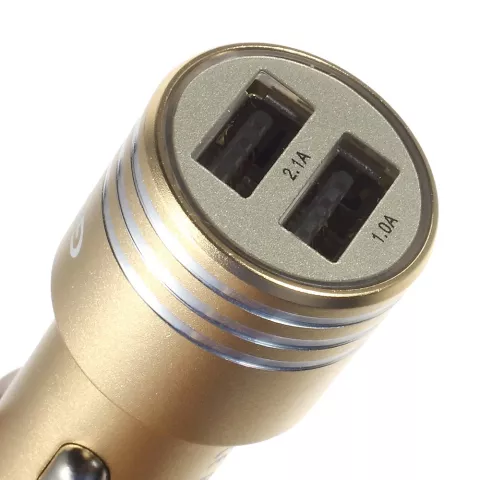 Chargeur de voiture double USB et marteau de s&eacute;curit&eacute; en m&eacute;tal, adaptateur de prise de voiture, chargeur de voiture