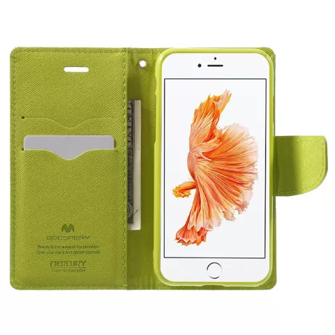 Mercury Goospery wallet Bookcase case compatible avec iPhone 7 8 SE 2020 SE 2022 Cuir bleu fonc&eacute; - portefeuille