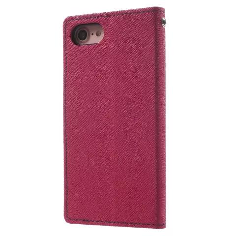 Etui portefeuille en cuir Mercury Goospery iPhone 7 8 SE 2020 SE 2022 Original rose