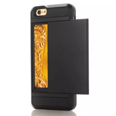 &Eacute;tui porte-cartes secret compatible avec iPhone 7 8 SE 2020 SE 2022 &eacute;tui rigide - Portefeuille - Portefeuille - Noir