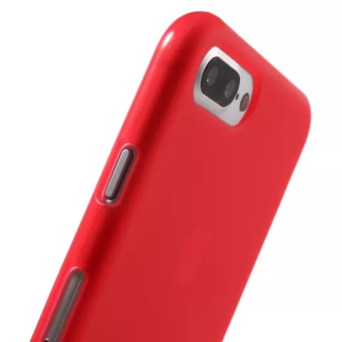 Coque en silicone rouge compatible avec iPhone 7 Plus 8 Plus Coque rouge solide Coque rouge