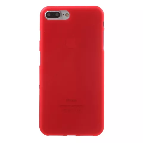 Coque en silicone rouge compatible avec iPhone 7 Plus 8 Plus Coque rouge solide Coque rouge