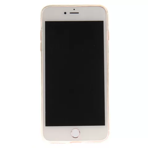 Fleur rose avec coque blanche compatible avec iPhone 7 Plus 8 Plus coque en silicone TPU