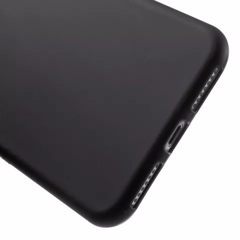 Housse en silicone noire pour iPhone 7 Plus 8 Plus Housse noire Couleur unie