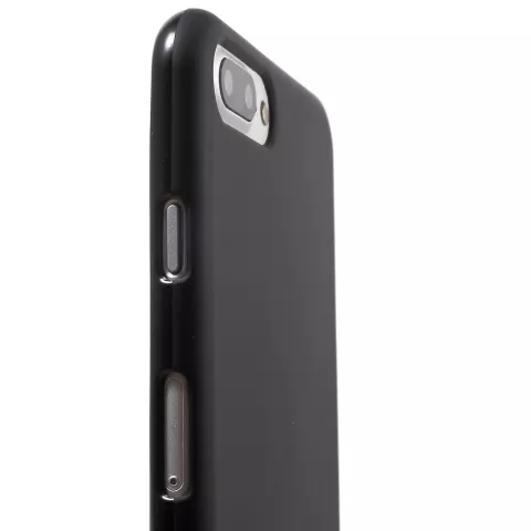 Coque en silicone noire compatible avec iPhone 7 Plus 8 Plus Coque noire Couleur unie