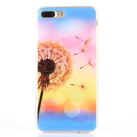 Coque en TPU silicone Bladderbloem pour iPhone 7 Plus 8 Plus fleur de couverture color&eacute;e