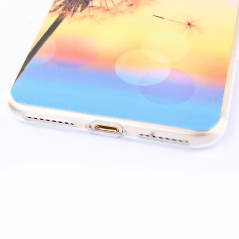 Coque en TPU silicone Bladderbloem pour iPhone 7 Plus 8 Plus fleur de couverture color&eacute;e