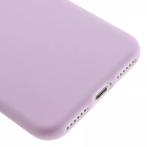 Coque en silicone Violet compatible avec iPhone 7 8 Coque violette unie Coque violette