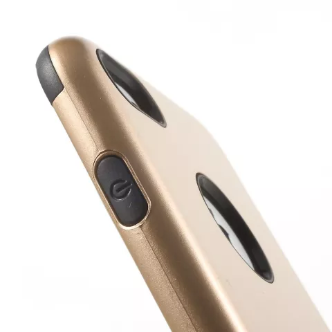 Caseology Coque dor&eacute;e compatible avec iPhone 7 8 Coque en silicone TPU dor&eacute; Coque noire