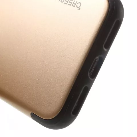 Caseology Coque dor&eacute;e compatible avec iPhone 7 8 Coque en silicone TPU dor&eacute; Coque noire