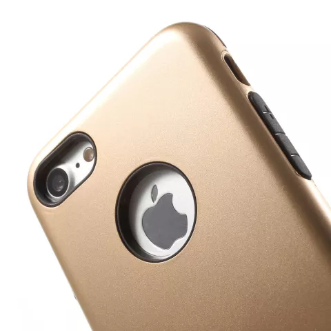 Caseology Coque dor&eacute;e compatible avec iPhone 7 8 Coque en silicone TPU dor&eacute; Coque noire