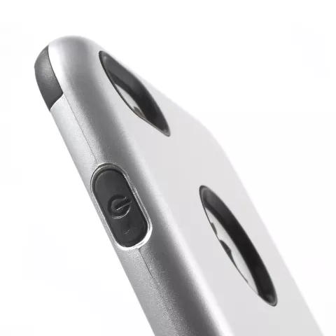 Caseology Coque argent&eacute;e compatible avec iPhone 7 8 Coque en silicone TPU argent&eacute;e Coque noire