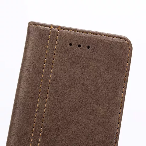 &Eacute;tui portefeuille compatible avec iPhone 7 8 SE 2020 SE 2022 &eacute;tui portefeuille biblioth&egrave;que Cuir - Marron