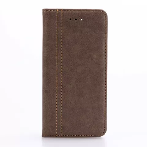 &Eacute;tui portefeuille compatible avec iPhone 7 8 SE 2020 SE 2022 &eacute;tui portefeuille biblioth&egrave;que Cuir - Marron