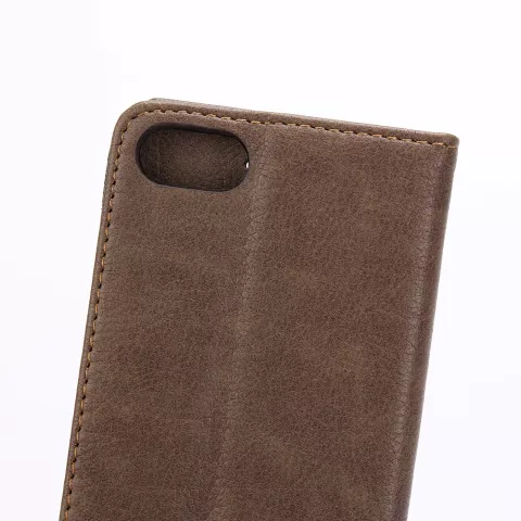 &Eacute;tui portefeuille compatible avec iPhone 7 8 SE 2020 SE 2022 &eacute;tui portefeuille biblioth&egrave;que Cuir - Marron