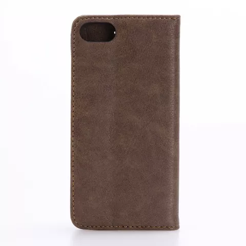 &Eacute;tui portefeuille compatible avec iPhone 7 8 SE 2020 SE 2022 &eacute;tui portefeuille biblioth&egrave;que Cuir - Marron