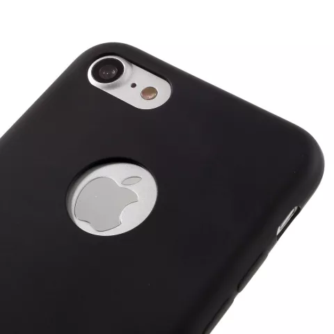 Coque en silicone noire unie iPhone 7 8 Mat Coque noire