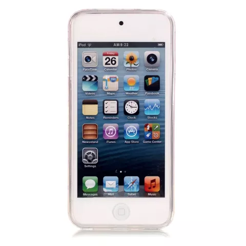 &Eacute;tui de protection transparent compatible avec iPod Touch 5 6 7, &eacute;tui en TPU papillons bleus