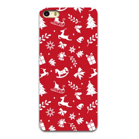 Coque de No&euml;l rouge compatible avec iPhone 6 et 6s Coque de No&euml;l en TPU Housse de No&euml;l rouge