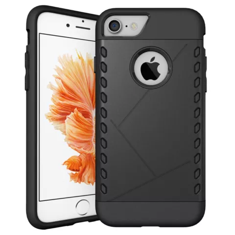 Coque rigide de protection noire en TPU compatible avec iPhone 7 8 coque de protection noire