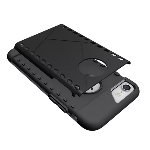 Coque rigide de protection noire en TPU compatible avec iPhone 7 8 coque de protection noire