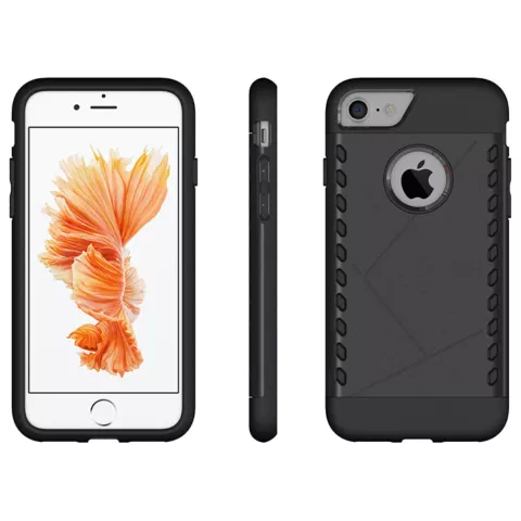 Coque rigide de protection noire en TPU compatible avec iPhone 7 8 coque de protection noire