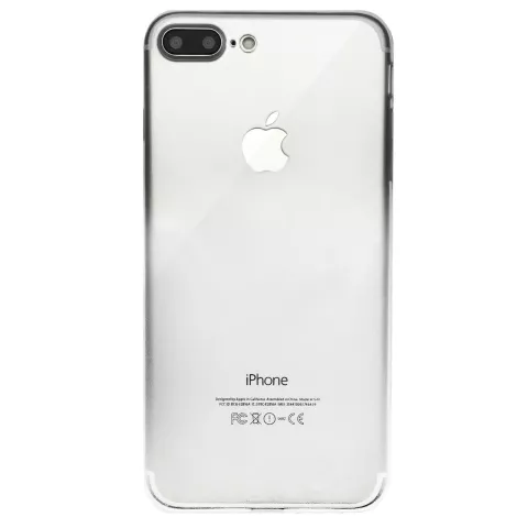 Coque en TPU transparente compatible avec iPhone 7 Plus 8 Plus - transparente